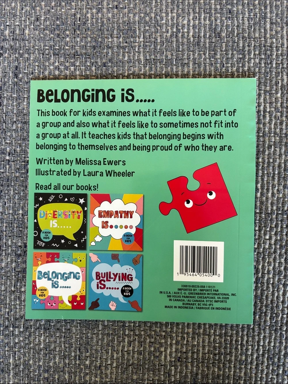 Belonging Is... A Book for Kids by Melissa Ewers